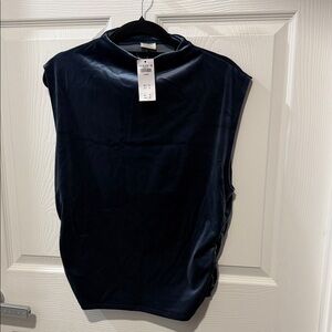Abercrombie & Fitch Dark Blue Sleeveless Blouse